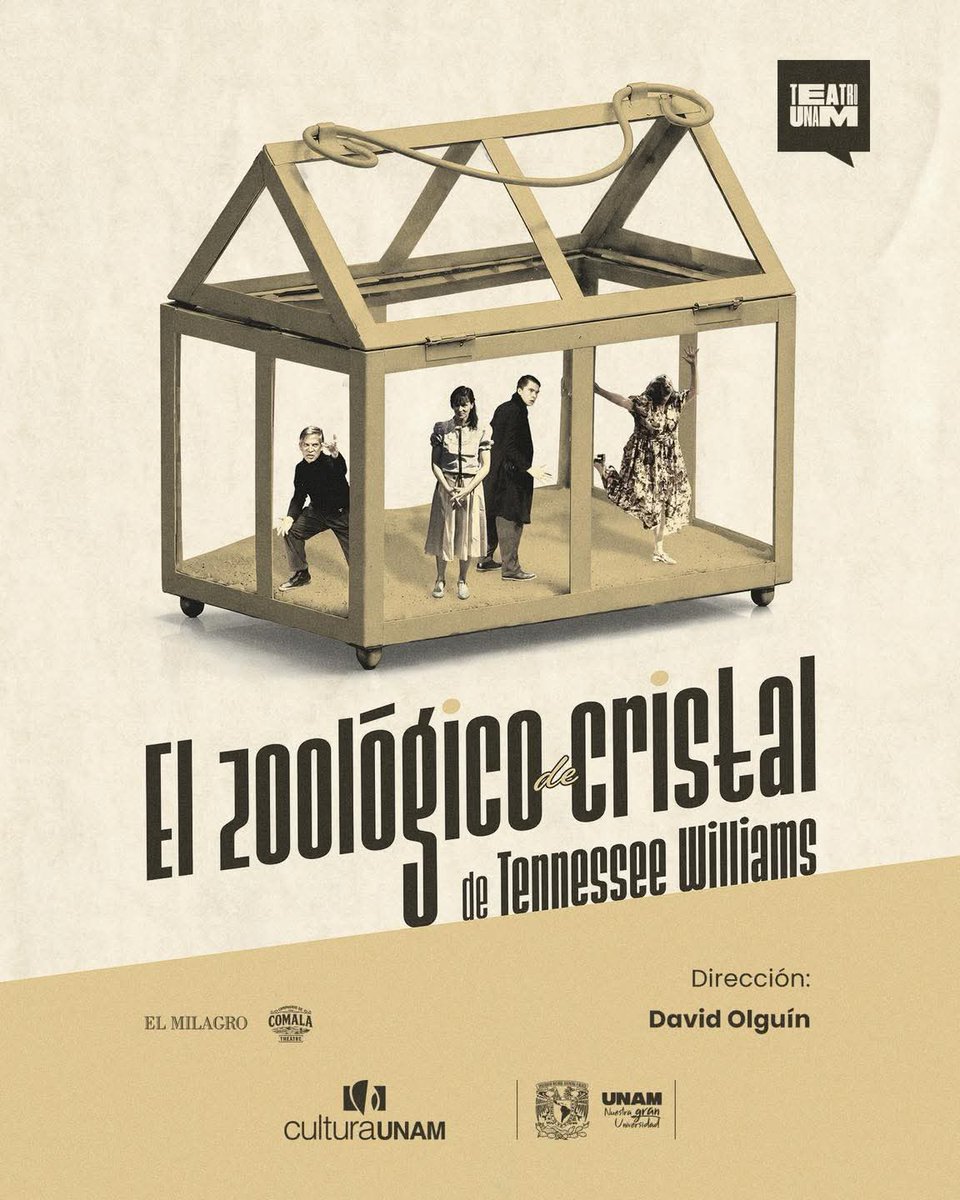 LupitaBilly's tweet photo. El zoológico de cristal se presenta en @teatrounam
Una puesta en escena imperdible
Tengo 1 #pasedoble para este sábado
Sígueme en #ig y #fb deja tus capturas e indícame cómo te encuentro en estas redes sociales para verificar
Mándame por inbox tu nombre completo y email https://t.co/rZGP9ICdVC