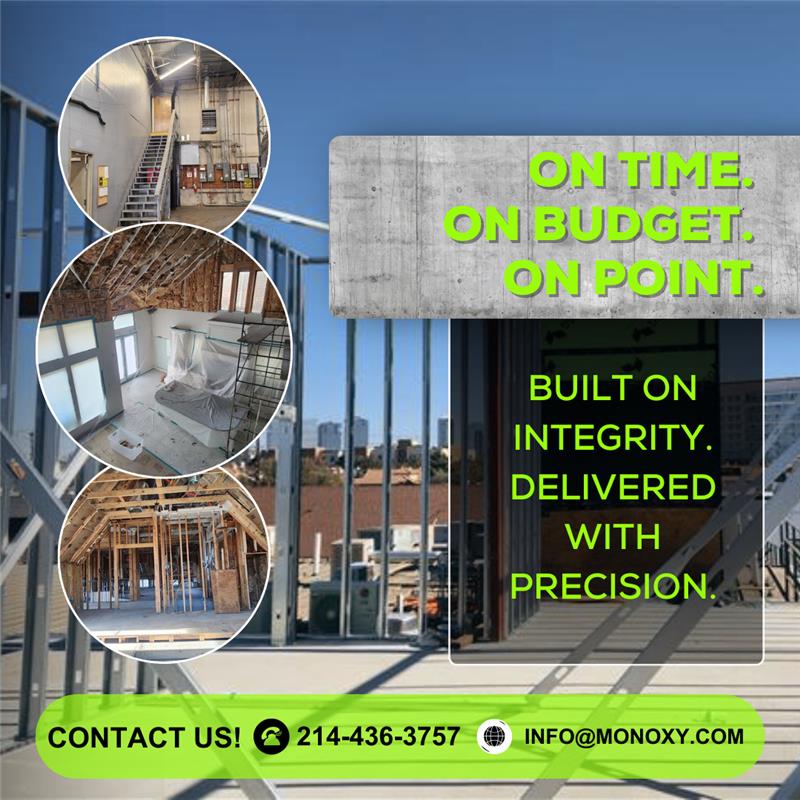 Monoxy3's tweet photo. Our collaborative approach ensures every detail aligns with your goals without compromising quality, timeline, or budget.
From concept to completion, we build with purpose.
#Monoxy #DallasConstruction #DFWConstruction #CommercialContractor #GeneralContractor #TexasConstruction https://t.co/ZVUwGAxAm6
