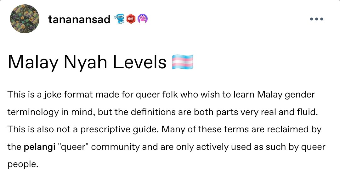 instead of sounding like sir whine-a-lot i actually decided to create a short guide to malay trans and genderqueer terminology lol read more below