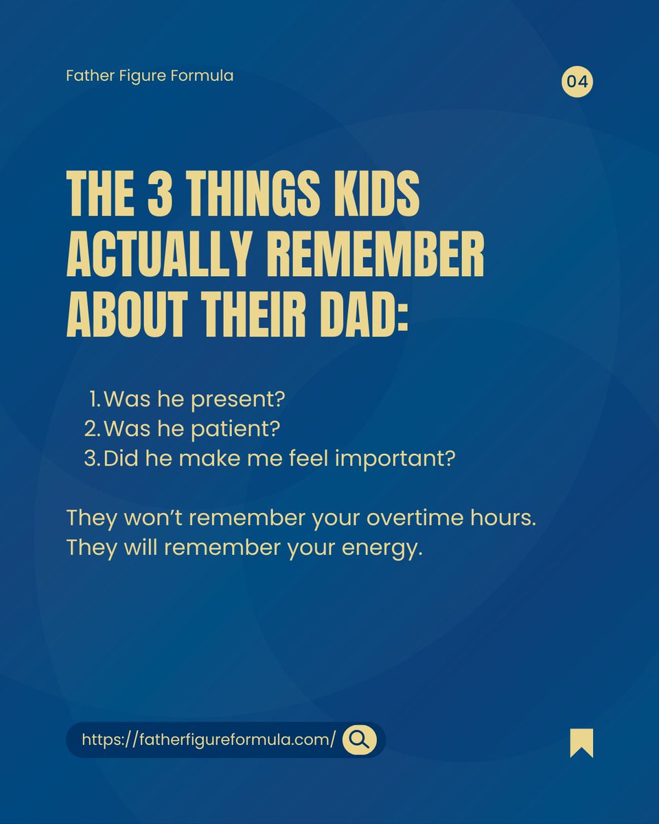 FatherFFormula's tweet image. Your kids won’t remember your overtime.
 They’ll remember your presence. 👀

You don’t need more time.
 You need better priorities. ⚡

#Fatherhood #DadLife #PresentDad #FamilyFirst #WorkLifeBalance