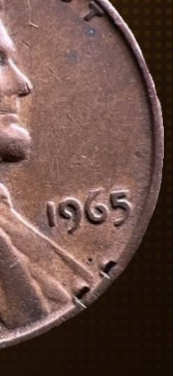RabonBates's tweet image. Mystery Notch 🤨Found this 1965 Lincoln penny graded VF-30 today (02/26/2026)—but what's with the mystery notch on the rim below the date? Mint error like a clipped planchet, or just post-mint damage? Coin hunters, weigh in! #Numismatics #CoinCollecting #ErrorCoins @ANACoins