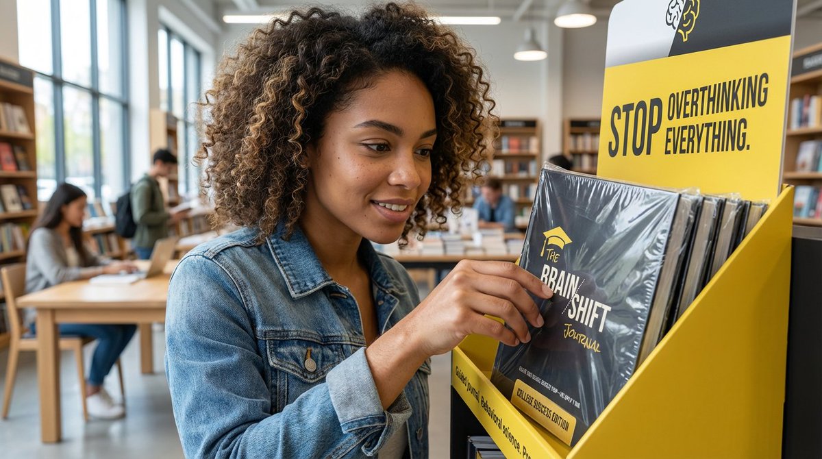 BehaviorShift's tweet photo. The products that win in campus stores are ones students feel instantly.

“Stop overthinking” grabs attention. The system drives results.

A smart alternative to traditional planners:
https://t.co/HVLE2BHhzo

#Camex #CampusRetail #StudentSuccess https://t.co/Mc9vudpqac