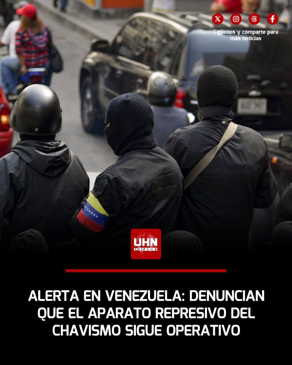 🇻🇪‼️ | Denuncian desde Venezuela que, aunque el dictador está tras las rejas en Nueva York, el sistema de persecución política permanece "intacto". Bajo un sistema que funciona como arma y cuerpos de seguridad que ejecutan detenciones arbitrarias, todavía existen cerca de 600