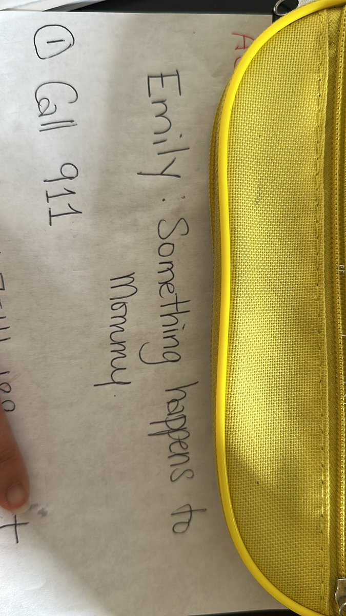deethiiee16's tweet photo. When you are the only adult in the household, you gotta swallow the hard truth and do a step by step instructions for your 8 yr old to follow in case of emergency. 😮‍💨🫡 https://t.co/XAGRuw7q9y