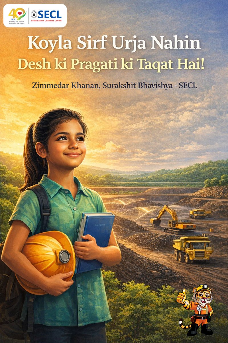 secl_cil's tweet image. Urja jo desh ko aage badhaye. 

@kishanreddybjp 
@satishdubeyy 
@CoalMinistry 
@CoalIndiaHQ 

#teamsecl #coalindia #koyla
