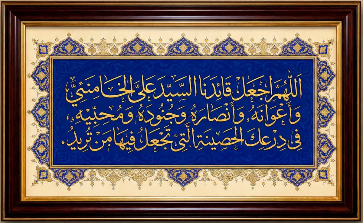 baabakborhani's tweet photo. «اللَّهُمَّ اجْعَلْ قَائِدَنَا السَّیِّدَ عَلِیَّ الْخَامِنَئِيَّ وَأَعْوَانَهُ وَأَنْصَارَهُ وَجُنُودَهُ وَمُحِبِّیهِ، فِی دِرْعِکَ الْحَصِینَةِ الَّتِی تَجْعَلُ فِیهَا مَنْ تُرِیدُ.» https://t.co/Y0mANNa5lX