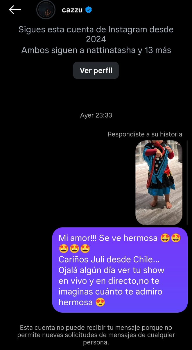 Darmia_35's tweet photo. @cazzuoficial Ya que no puedes recibir mi mensaje,te lo publicó por acá 😘 https://t.co/DnnPcM4LhS