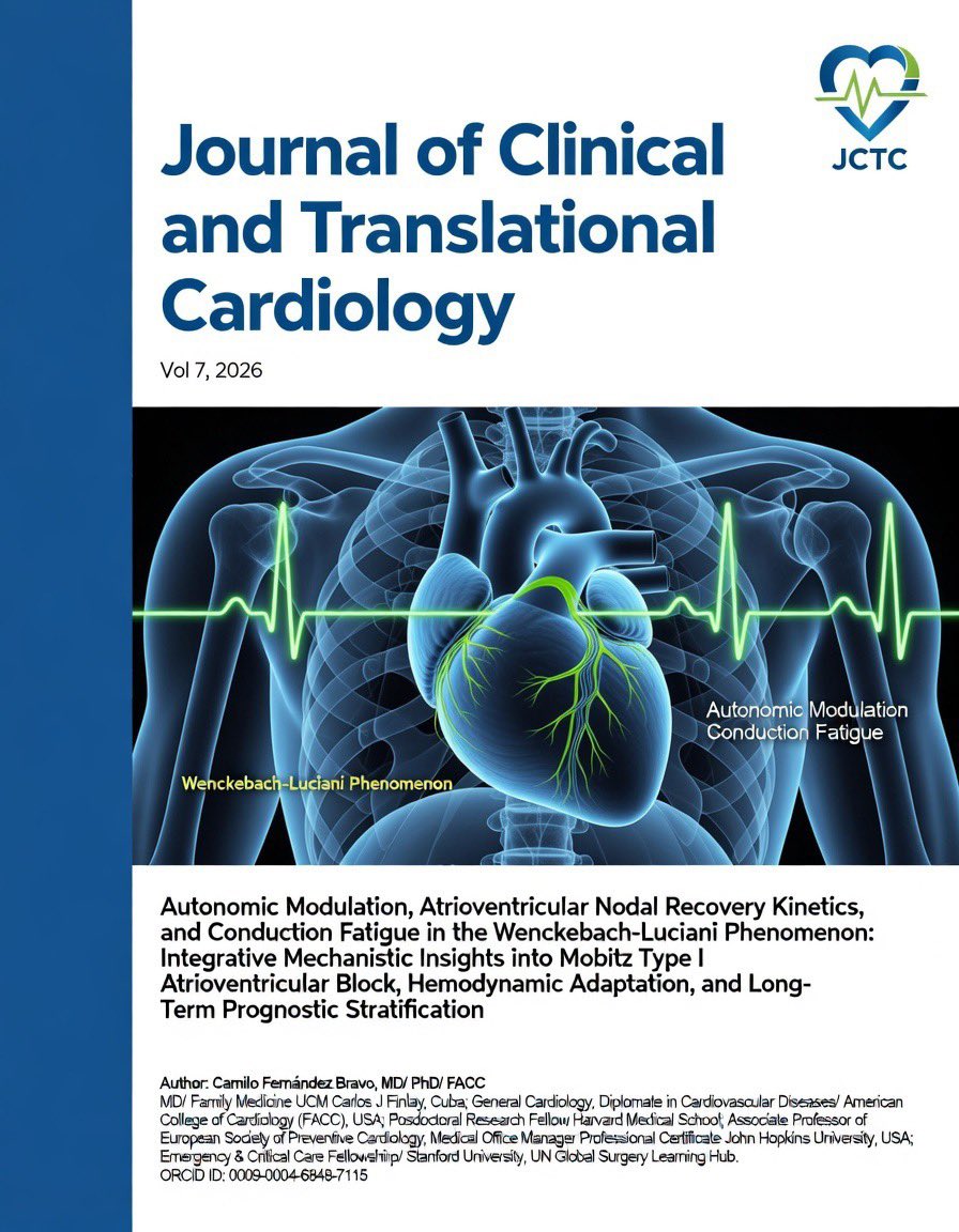 JournalClinTran's tweet photo. Autonomic Modulation, AV Nodal Recovery Kinetics &amp; Conduction Fatigue in the Wenckebach-Luciani Phenomenon: 🫀🔍
Mobitz Type I (classic Wenckebach) = progressive PR prolongation → dropped beat.😴💤

https://t.co/7WYvUNpEDj

#EKG #CardioTwitter #EP https://t.co/XjcrnFwNSB