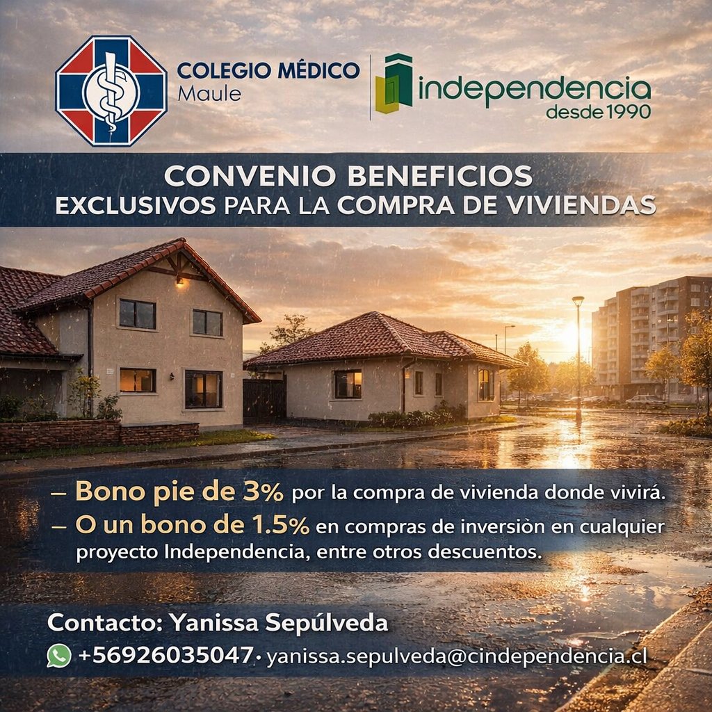 Nuevo convenio con Constructora e Inmobiliaria Independencia. Su oferta incluye casas, departamentos, oficinas y locales comerciales. Más Información cindependencia.cl  🏡🏚️🏡🏨
