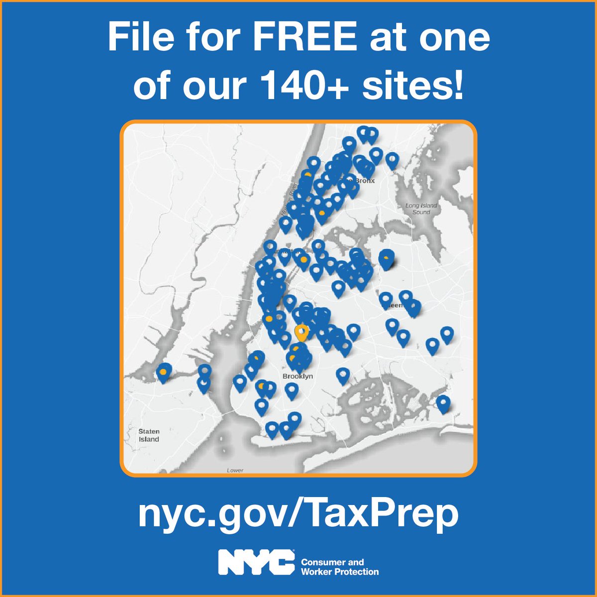 helloDCWP's tweet photo. NYC #FreeTaxPrep has over 140 sites across all five boroughs!
๐ ย Find one in your neighborhood at https://t.co/Oojx7MmnbV https://t.co/6NBofJGm54