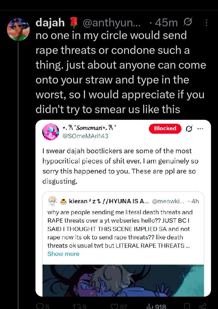 SOmeMAri143's tweet photo. And your image is already smeared by using the "Aryan stage" joke. You and ur circle by default are a bunch of hypocrites. https://t.co/CJRUM8SzEx