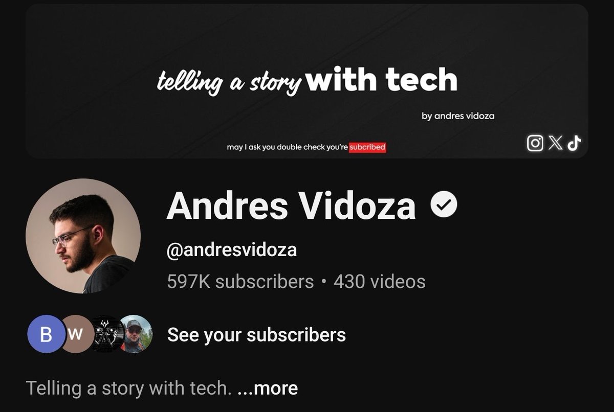 andres_vidoza's tweet photo. 600k on YouTube around the corner. https://t.co/sgFVAJugyp