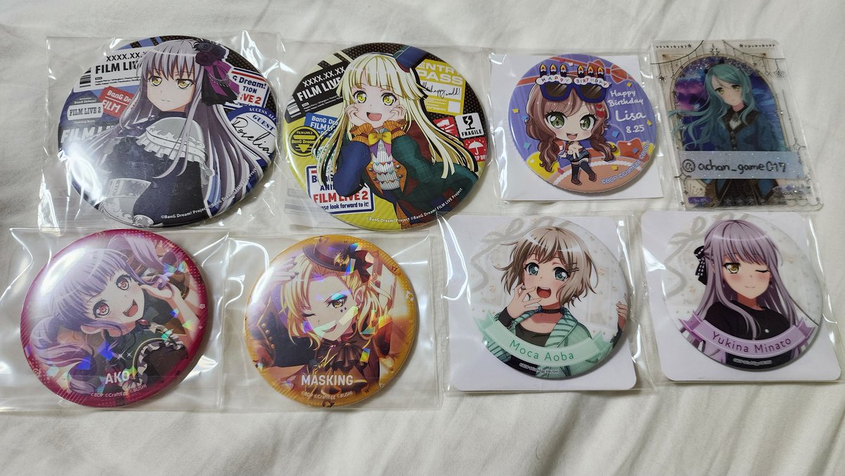 譲渡/交換】バンドリ 缶バッジ キーホルダー 譲➡1～8(ALT参照) 求