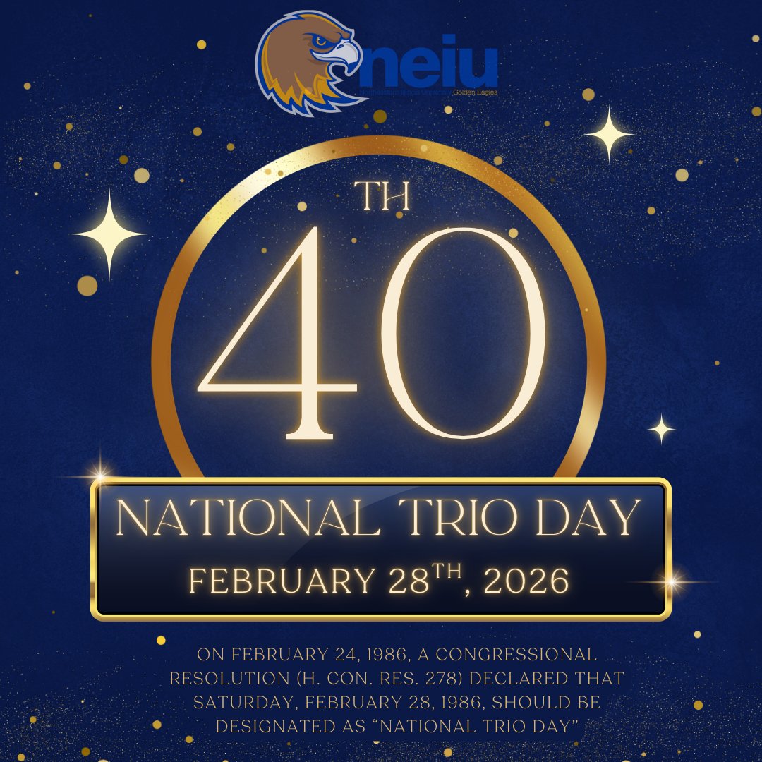 NEIUTRIO's tweet image. Today marks the 40th anniversary of National TRIO Day! 🎉

For decades, TRIO has empowered low-income and first-generation students to earn degrees and uplift their communities. Investing in students creates lasting change! 💙

#NEIU #TRIOSSS #TRIOWorks #NationalTRIODay #FirstGen