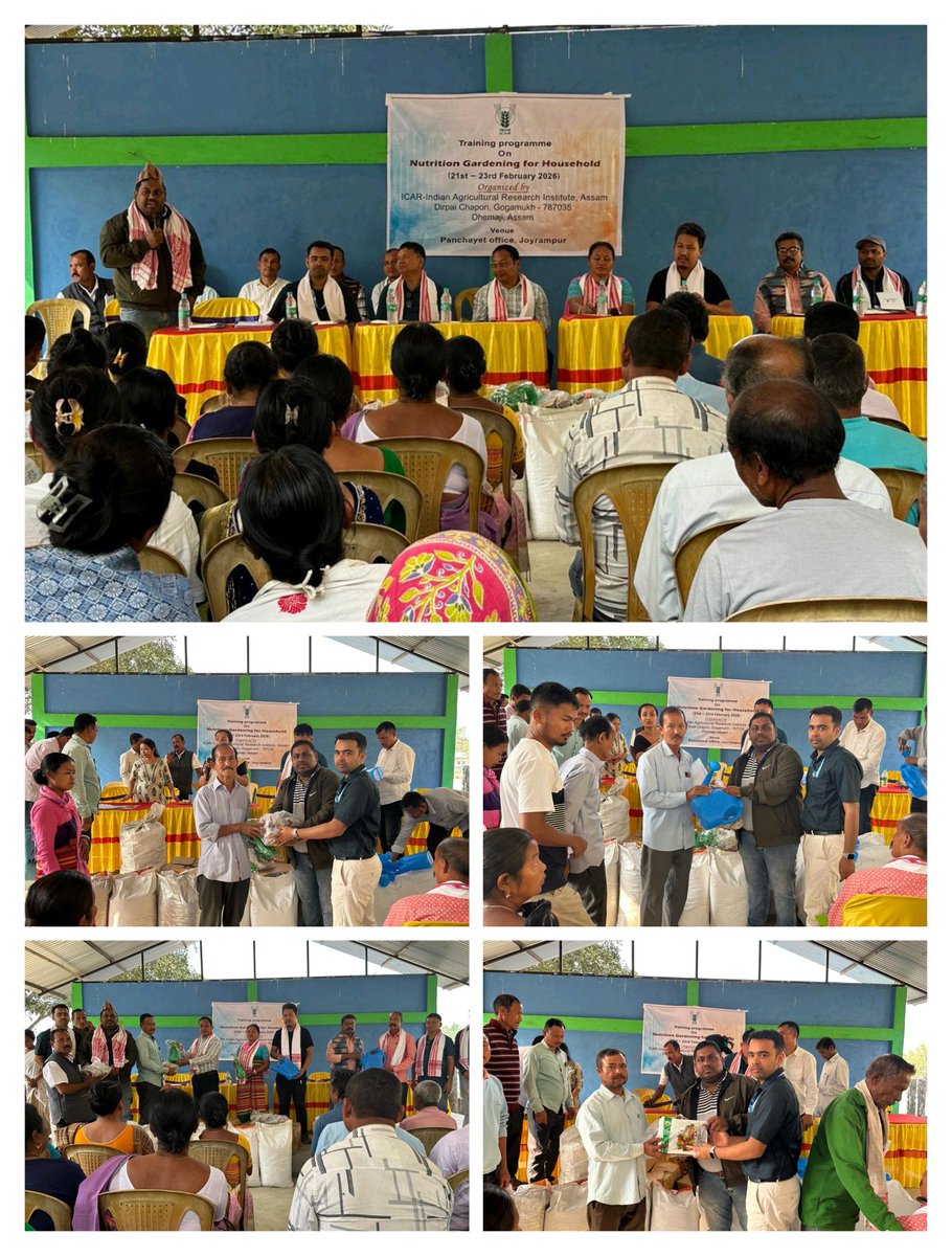 ARPANBHOWMIK15's tweet photo. Recent Glimpses from the  three-day training programme on Nutrition Gardening and Summer Vegetable Cultivation was successfully conducted from 21–23 February at Joyrampur village, Dhemaji where 130 farmers actively participated in the program. https://t.co/VlYsUuIGe7