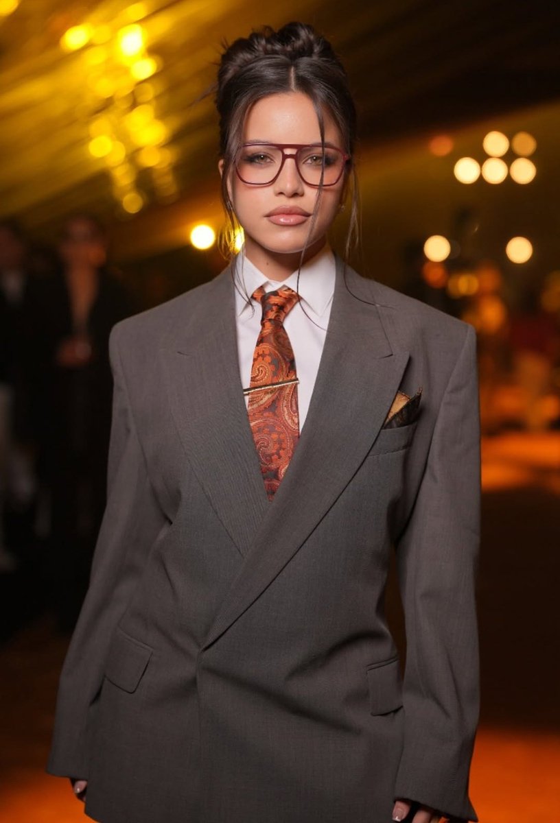 Emilia para el desfile de BOSS #MFW