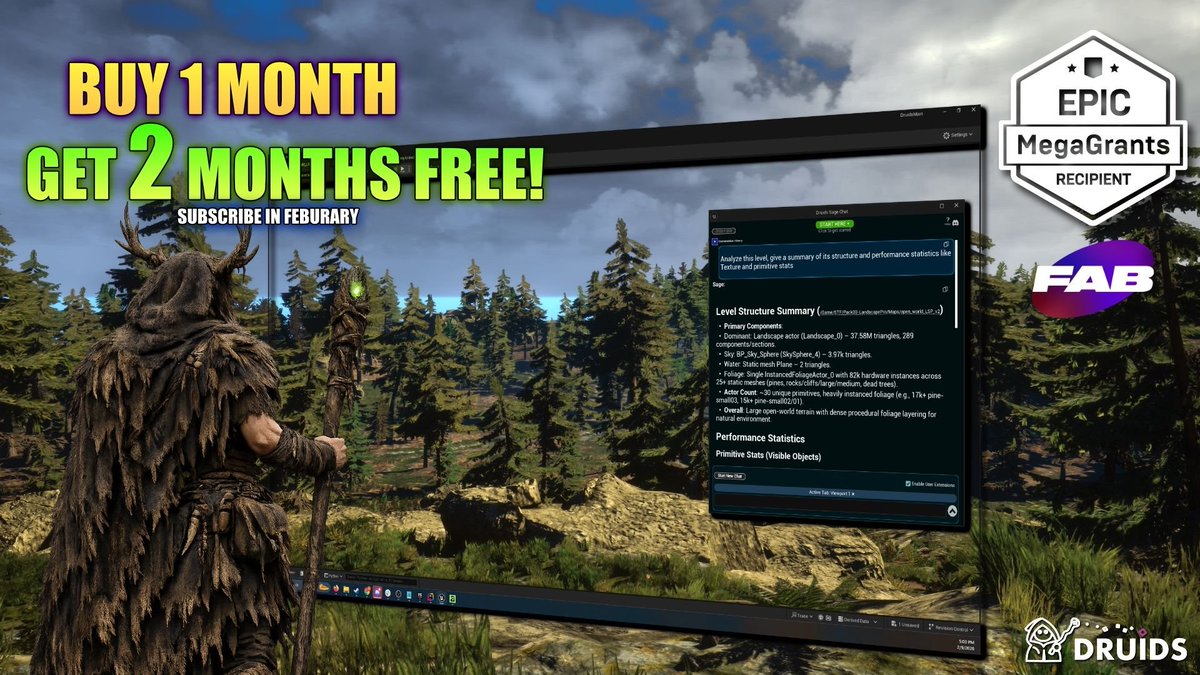 3for1 ends soon!

Subscribe to Sage AI before March 1 and get 3 months for the price of 1.

Build faster inside Unreal Engine. Move from idea to playable in minutes.

PS: Blueprint writing by prompting is coming soon. Join the waitlist now. 

👉 druids.ai