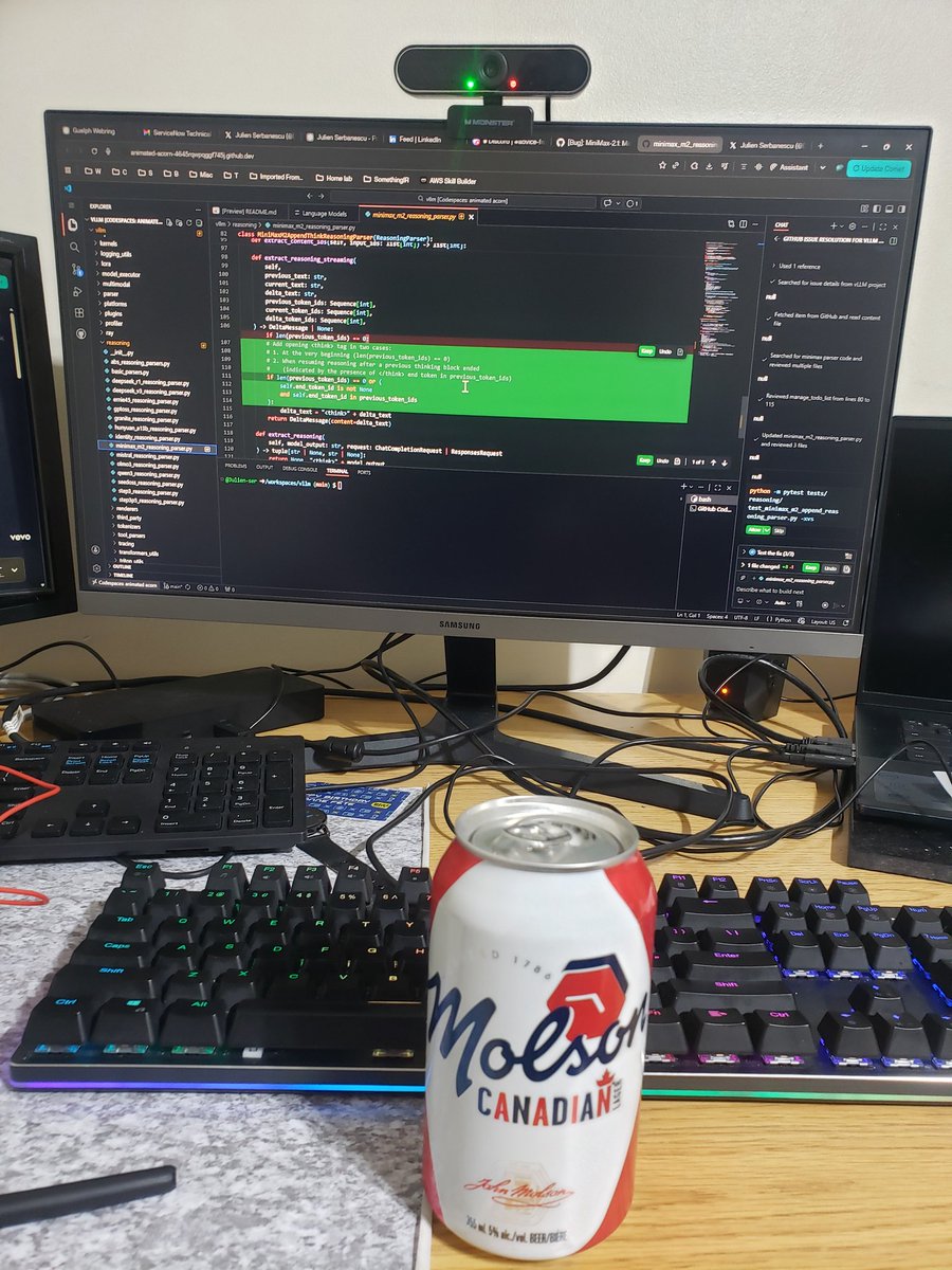 Da_Julster's tweet photo. Nothing beats a beer and vibe coding https://t.co/89nVTeweIj