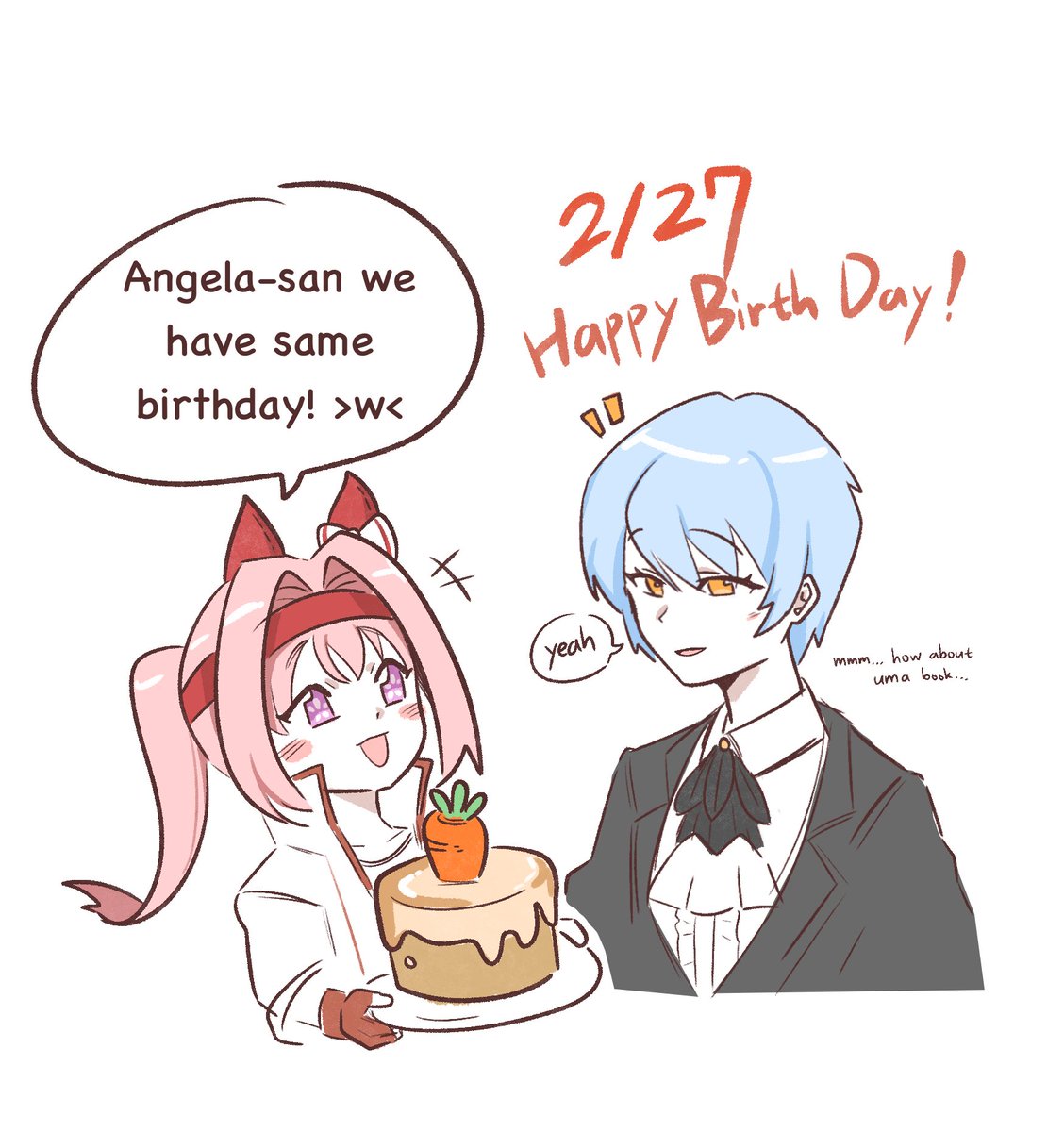 Happy birthday!! Urara-chan and Angela!🎂🎉☺️✨