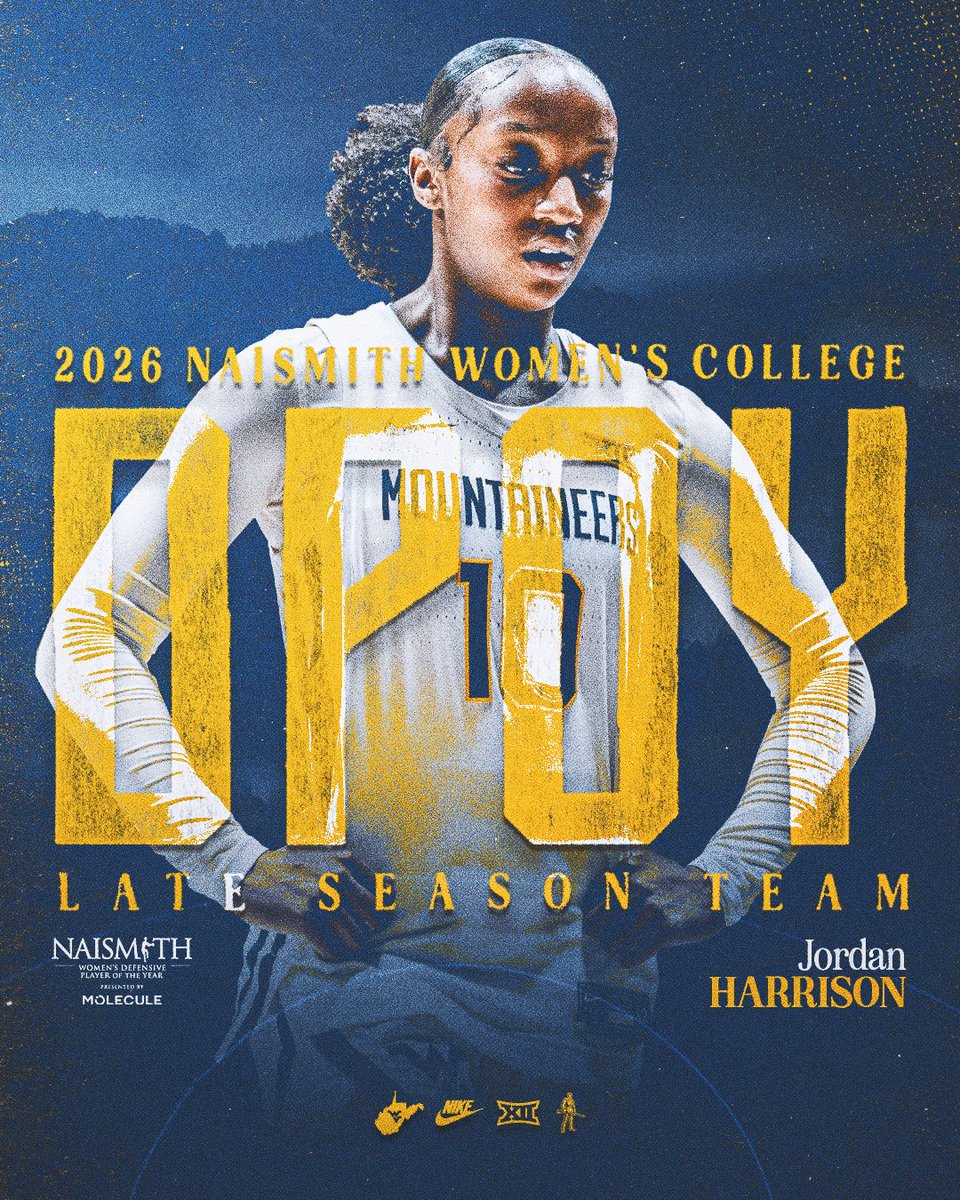 One of the nation’s best. No debate.

Jordan Harrison has been named to the Naismith Trophy Women's College Defensive Player of the Year Late-Season Team.

#HailWV | <a href="/NaismithTrophy/">Naismith Awards</a>