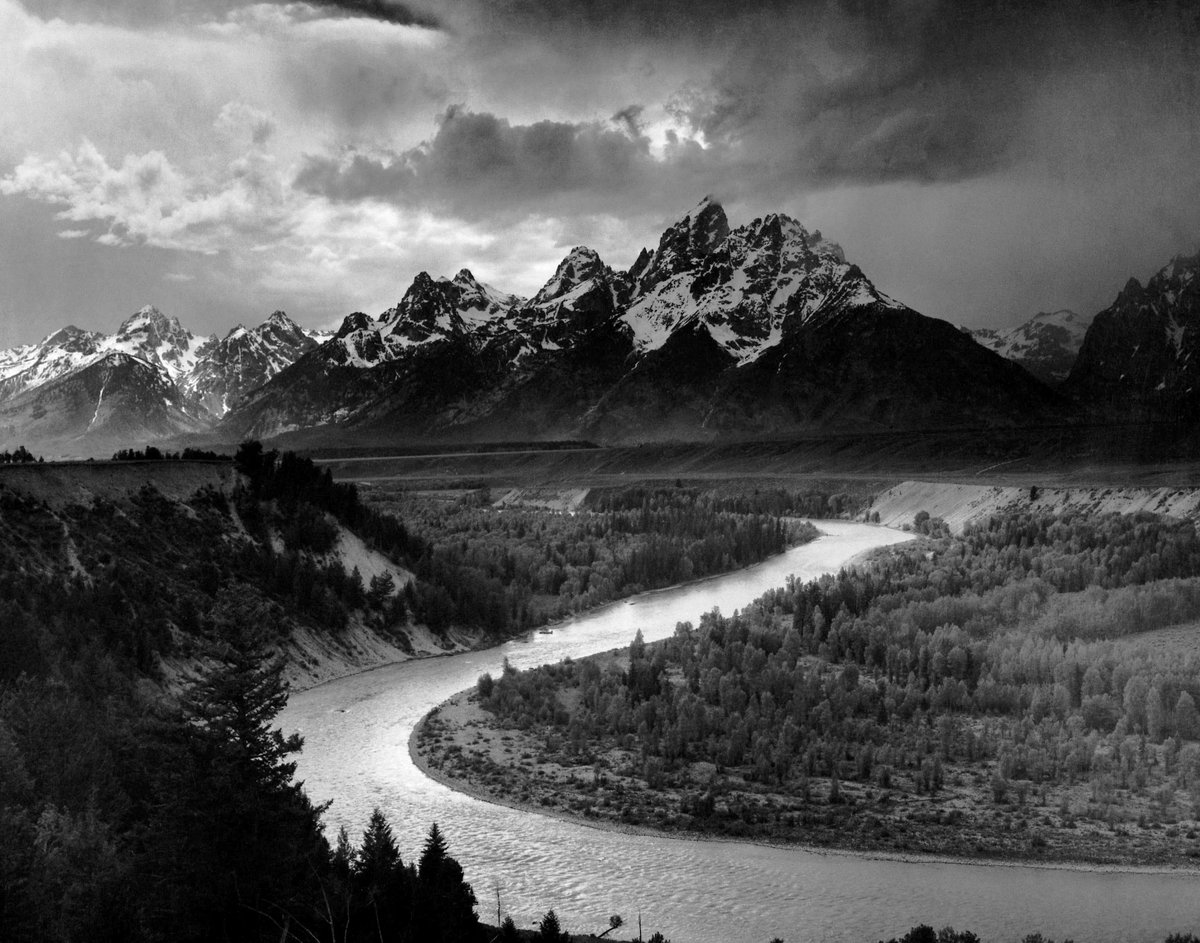 MrTchalla's tweet photo. RT @BeschlossDC: Grand Teton National Park established today 1919:         #AnselAdams https://t.co/9vhT3sAzYb