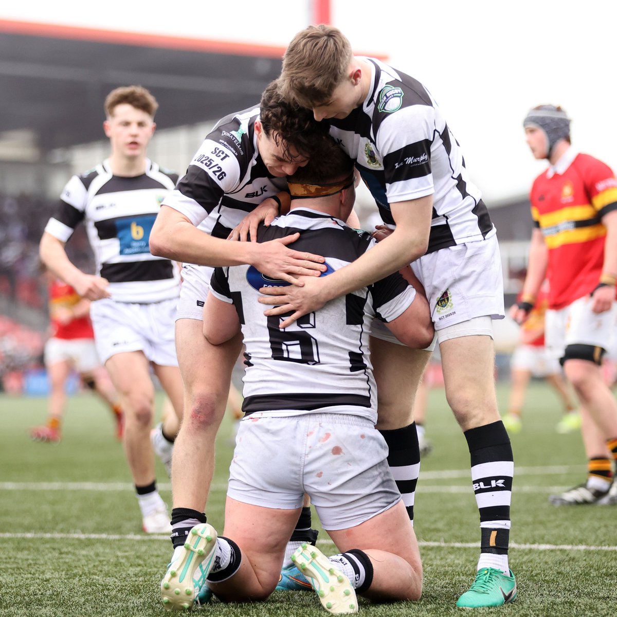 Munsterrugby's tweet photo. The chase for the title is on 🏆

PBC are your second @Pinergy  Munster Schools Boys Senior Cup finalists as they overcame rivals CBC 54-0 in Virgin Media Park 💪

Read the report here 👉 https://t.co/tAm8qkdJfy

#MunsterStartsHere | #SUAF 🔴 https://t.co/UolW3A6hF1