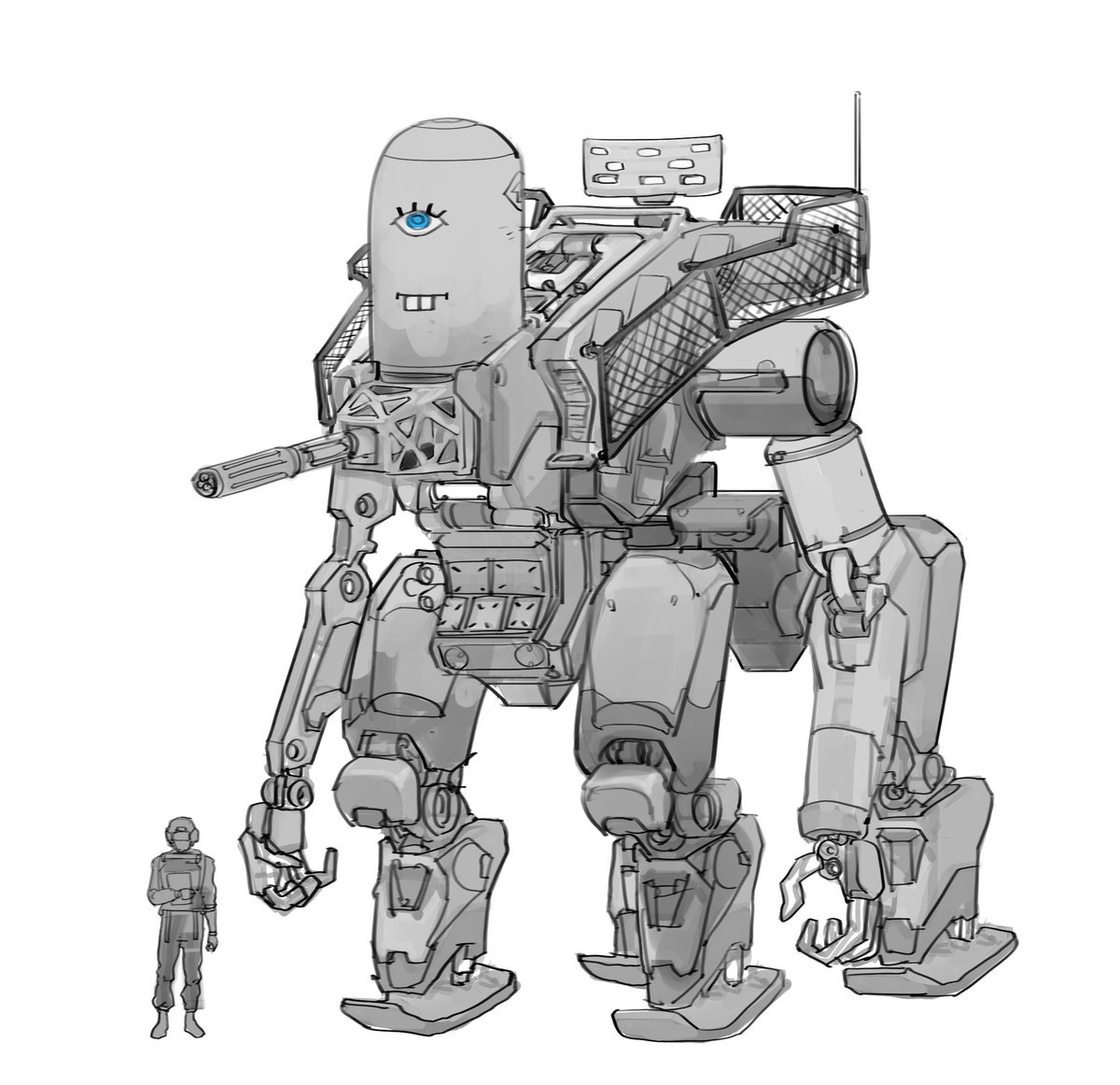 Bizzare walking CIWS
#sketch #mechs