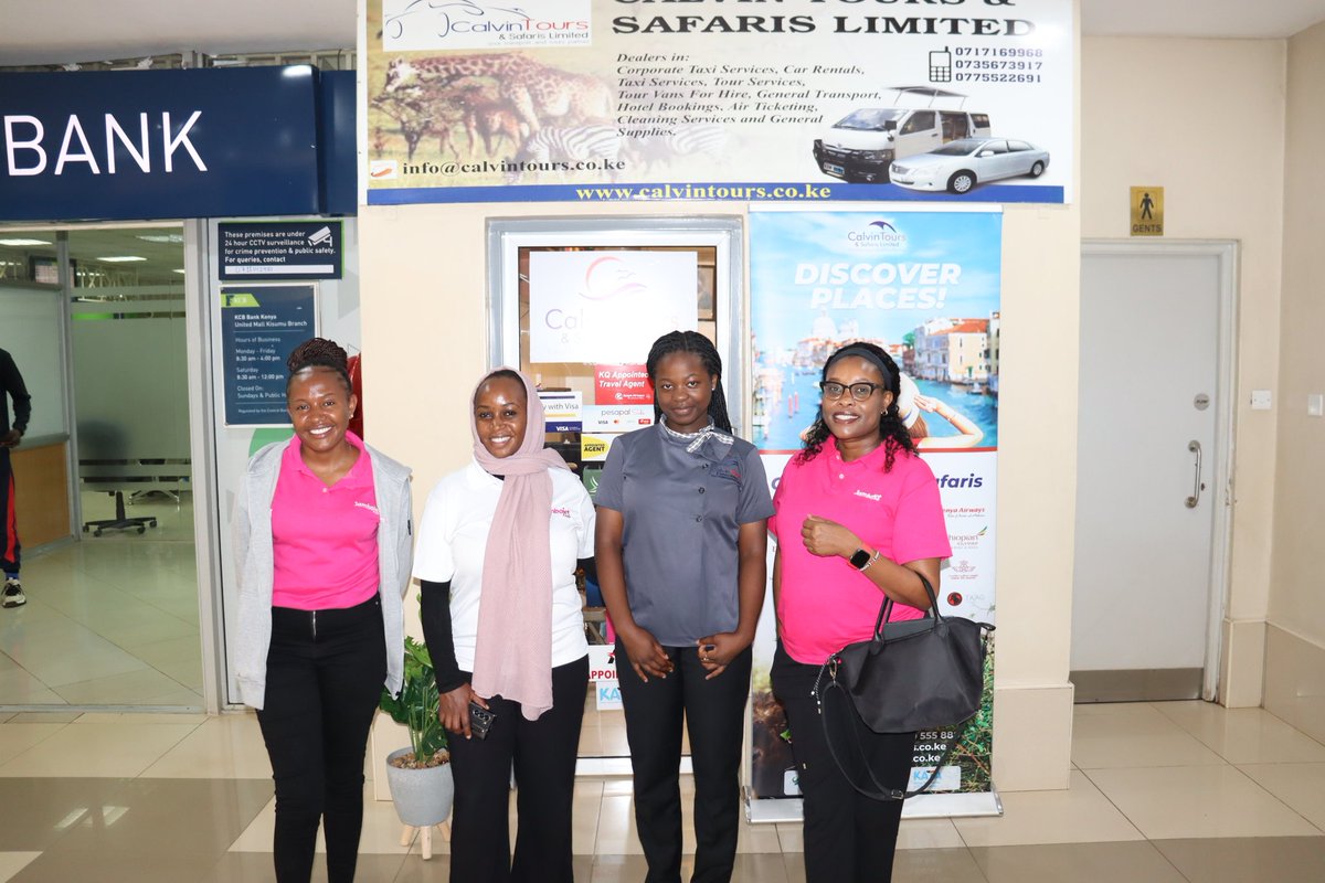 CalvinTours's tweet photo. Thank you to the amazing @FlyJambojet team, led by Moly, for visiting us. We truly value this partnership and look forward to growing it even stronger together.
Book your next ticket with Calvin Tours and Safaris Ltd and enjoy exclusive rewards. https://t.co/zSPg5PVhPY