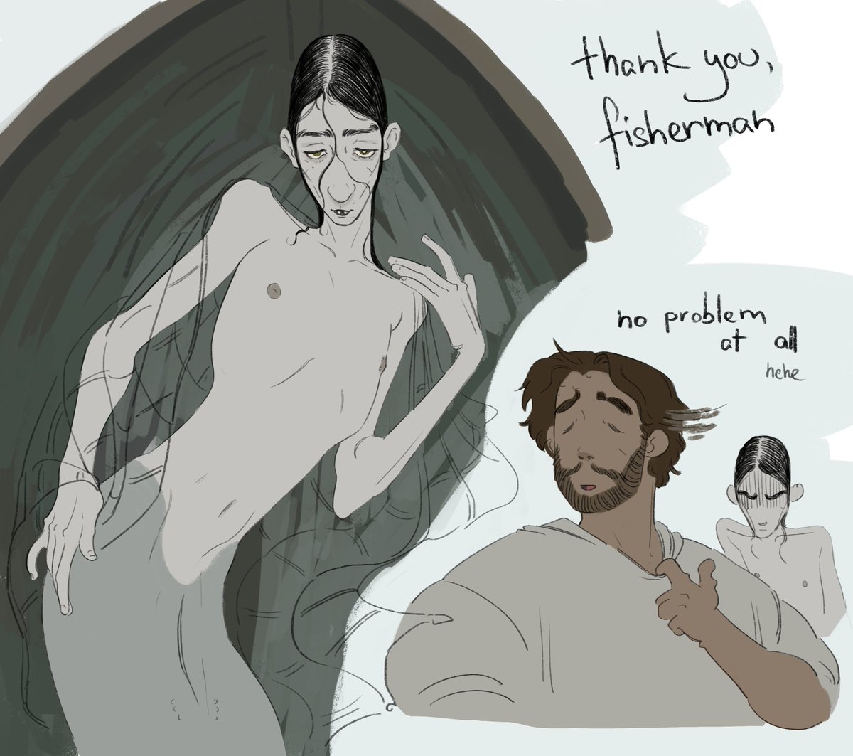 #jayvik #arcane 
viktor the absolutely harmless mermaid [1/2]