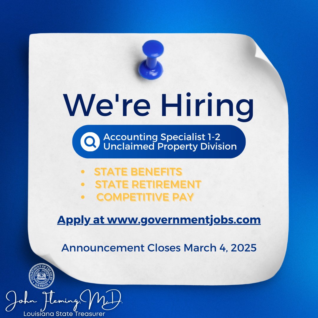 John Fleming, MD Louisiana State Treasurer tweet media