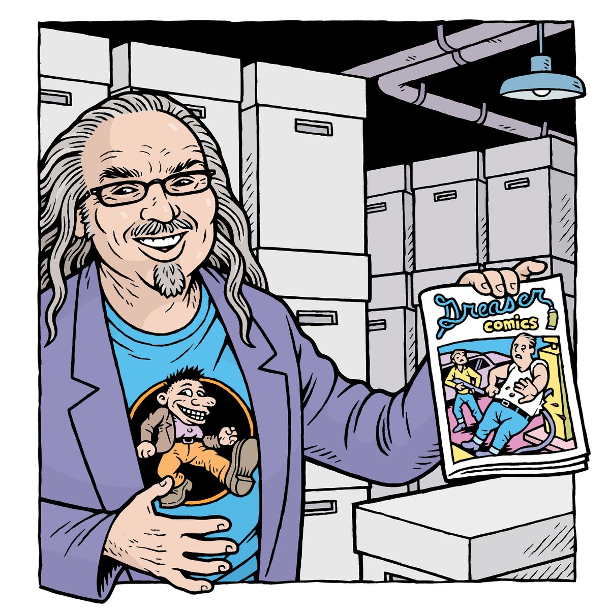 DethwurmLLC's tweet photo. The @Kickstarter for "So Buttons #15" just launched.  Here's a peek at @danny_hellman's art for "So...Where's Leo?" a strip with a cameo from UG comix legend George DiCaprio.

https://t.co/HPUAUArqLW

#comics #comix #illustration #illustrator #autobio  #leonardodicaprio https://t.co/IK0SwKfNnF