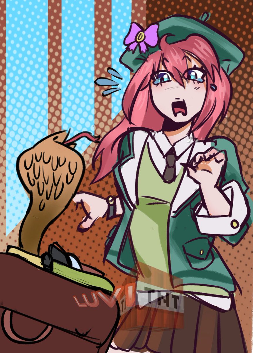 _luvitee's tweet photo. wonderful druid Polly!!! remember to shake luggage there may be venomous animals inside! #dungeondelivery #ldshadowladyfanart #fanart https://t.co/7ekZ9GAFyJ