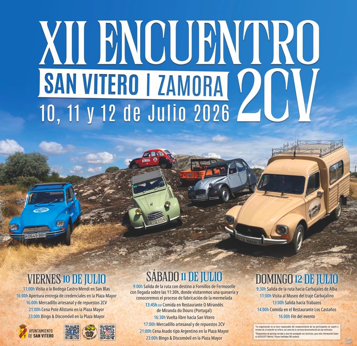 CitroenAlava's tweet image. Entre el 10 y el 12 de julio, el legendario #Citroen #2CV tomará la localidad zamorana de San Vitero con un fin de semana cargado de rutas, celebración y pasión por los clásicos ❤️🚘❤️ Te lo vas a perder?