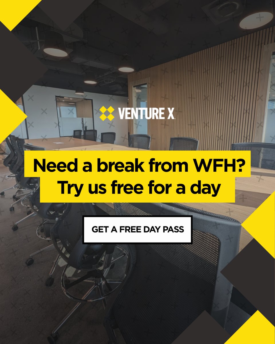 Not sure if coworking is for you? Come try it for free with no pressure, no commitment.

At Venture X Canada, your first day is on us. Discover what it means to actually enjoy going to work.

🎟️ Claim your free day pass → venturexcanada.ca