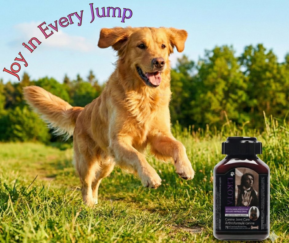 Stiff joints slowing them down? Make Your Friend A Puppy Again!
Lakota Canine Joint Care uses a 4-part process to ease pain, reduce swelling, and repair cartilage with Collagen Type II. It's the tasty, beef-liver way to keep them moving. ❤️

#DogHealth #ActiveDogs #lakotaherbs