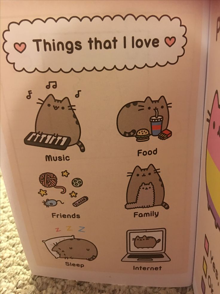 Pusheen parody account tweet media