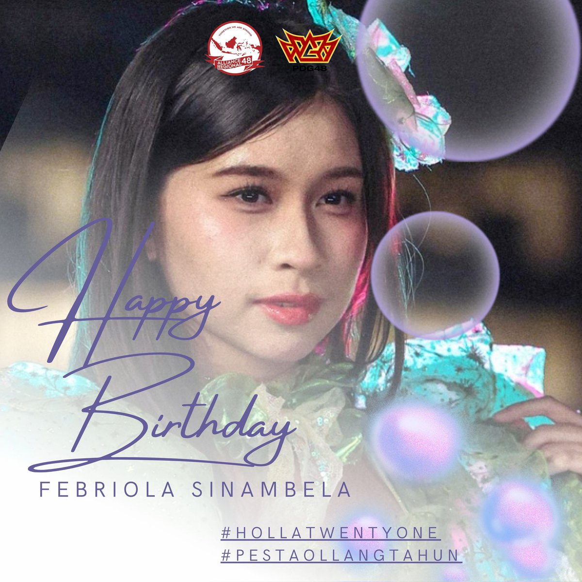 Happy 21st Birthday <a href="/F_OllaJKT48/">Febriola Sinambela</a> 🥳🥳

Semoga tahun ini penuh dengan cinta, tawa, dan kebahagiaan yang nggak ada habisnya.

#HollaTwentyOne
#PestaOllangTahun