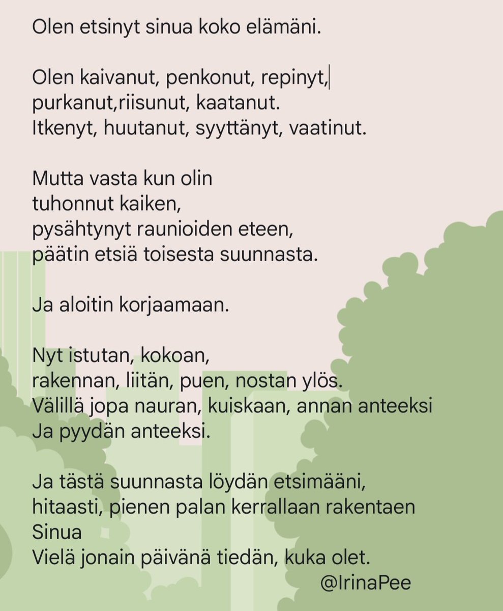 Poolaipe's tweet photo. #etsivälöytää #ruo #poem https://t.co/rZCVwEirbu