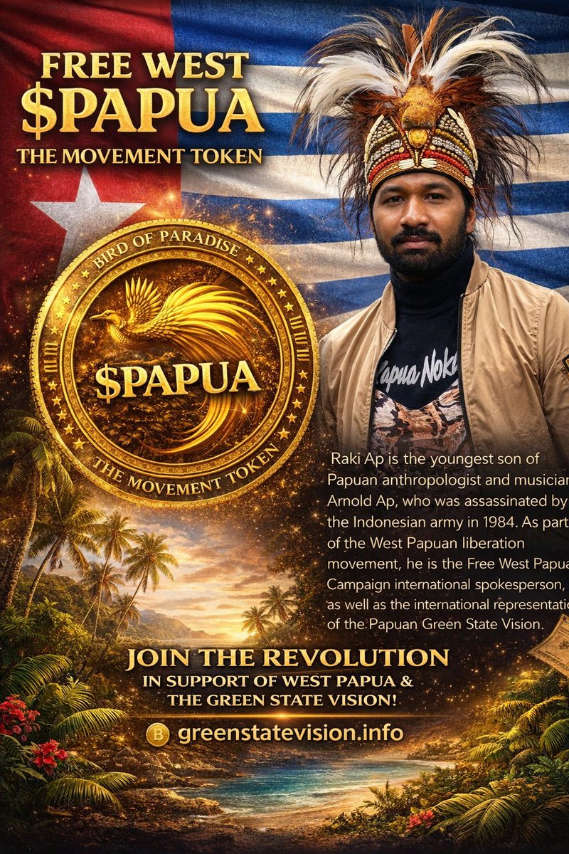 <a href="/DineshDSouza/">Dinesh D'Souza</a> President <a href="/BennyWenda/">Benny Wenda</a> is fighting for his country, for the freedom of west Papua. Please help us to share and support this nobile act worldwide!
Free $Papua!
