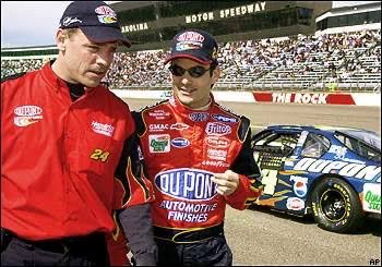 The 2001 Dura Lube 400 is held as the first NASCAR race since the death of Dale Earnhardt last week. 

Steve Park wins. Jeff Gordon finishes 3rd. The race is overall a tribute to Earnhardt’s memory.