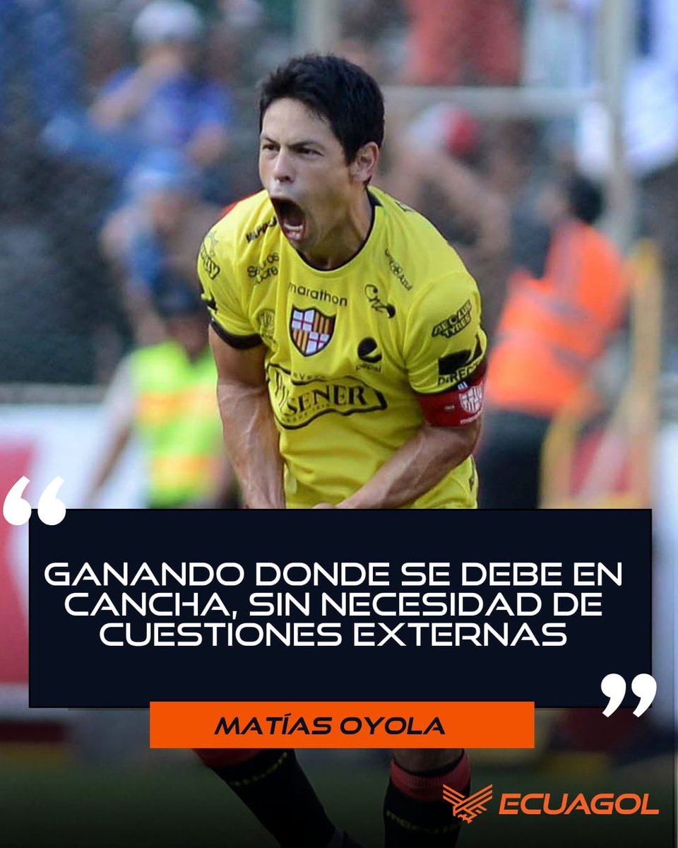 ECUAGOL's tweet photo. DURA DESCARGA 💣😡😎 || Matías Oyola tras la clasificación de @BarcelonaSC 💛🖤

“Ganando donde se debe en cancha, sin necesidad de cuestiones externas” 

“Jugadores y cuerpo técnico con un compromiso admirable, una hinchada única que nos motiva a conseguir este tipo de triunfos y mucha gente que no sale en TV 📺 y deja la vida por el club”

¿Indirecta a Argentinos Juniors?
