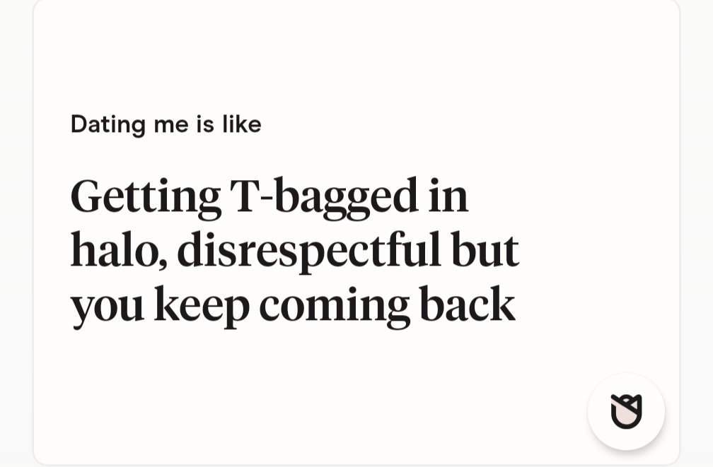 ulefturlightson's tweet photo. I'm sorry, WHAT

putting this on hinge is crazy 😂 https://t.co/8qLoejDnI5