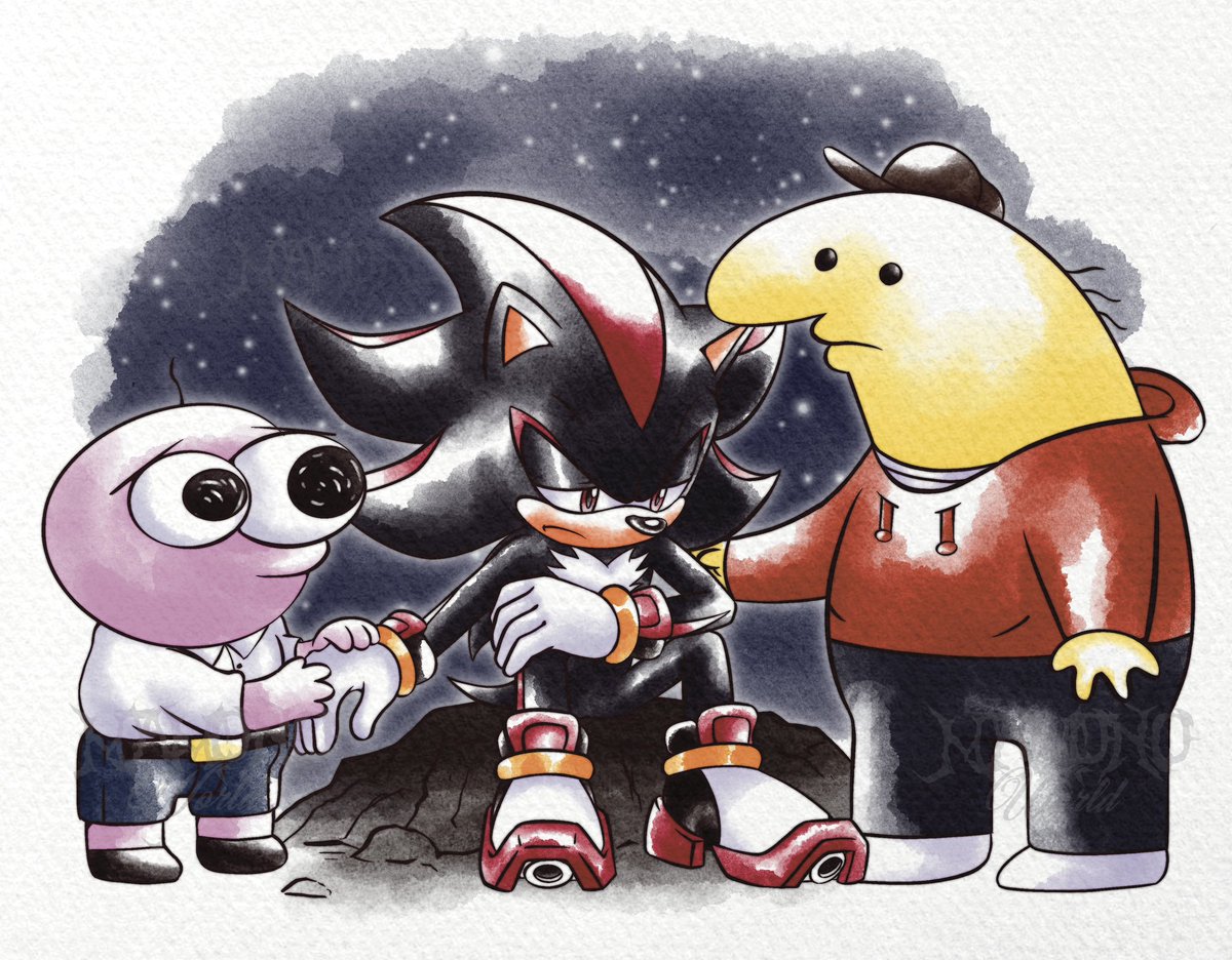 "Don't be sad, Shadow! Think of all the good times we had."
#smilingfriends