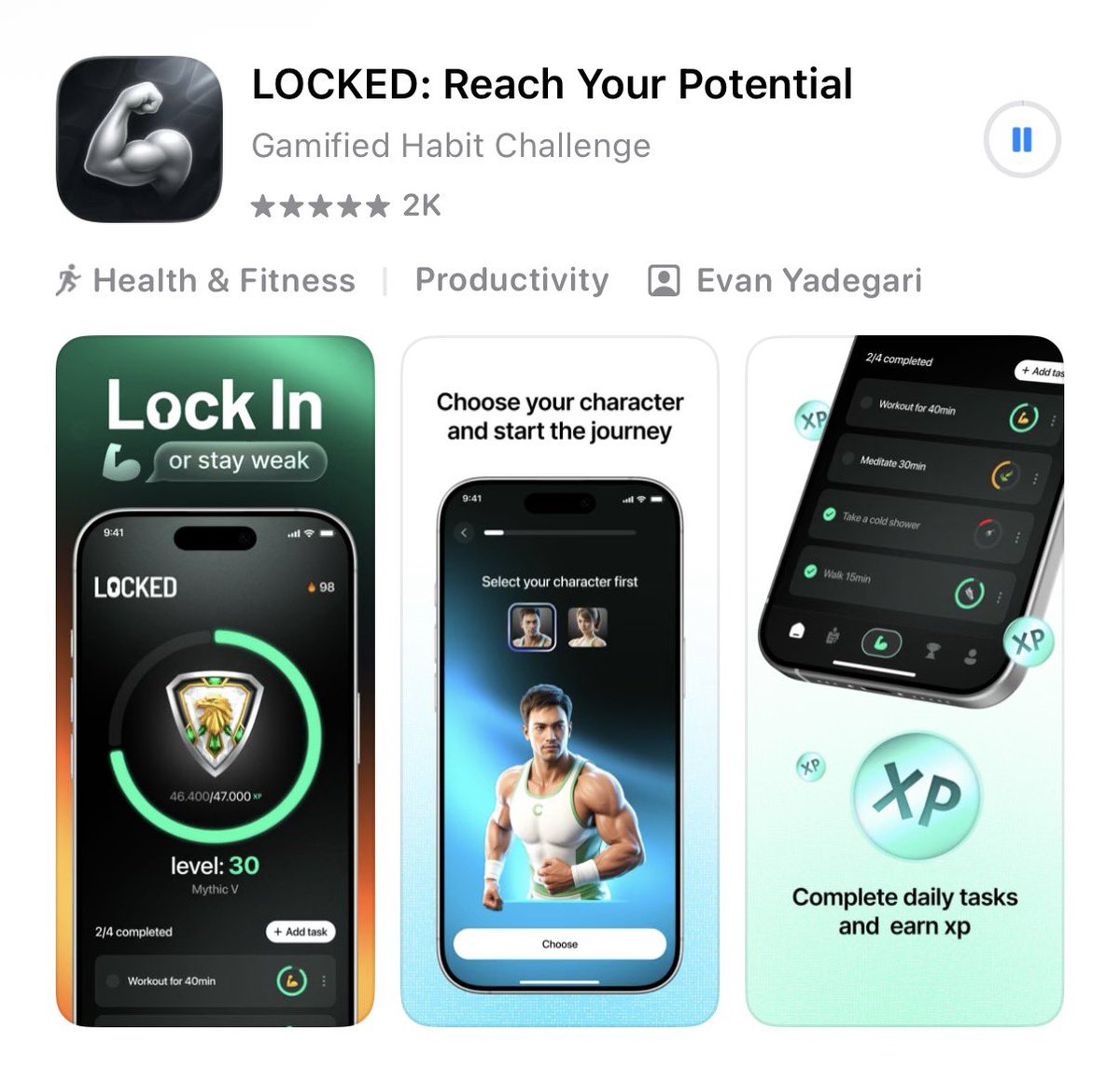 Passed 2K ratings with LOCKED 🥳