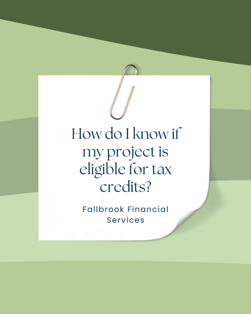 FallbrookFSC's tweet photo. 🎯 Eligibility depends on the program—most look at your project type, timing, location &amp; compliance.   

Check IRS/state rules or work with a pro to stay on track.

Email today: Team@fallbrookfinance.com

#TaxCredits #FallbrookFinancial https://t.co/7pYxWtSmQW