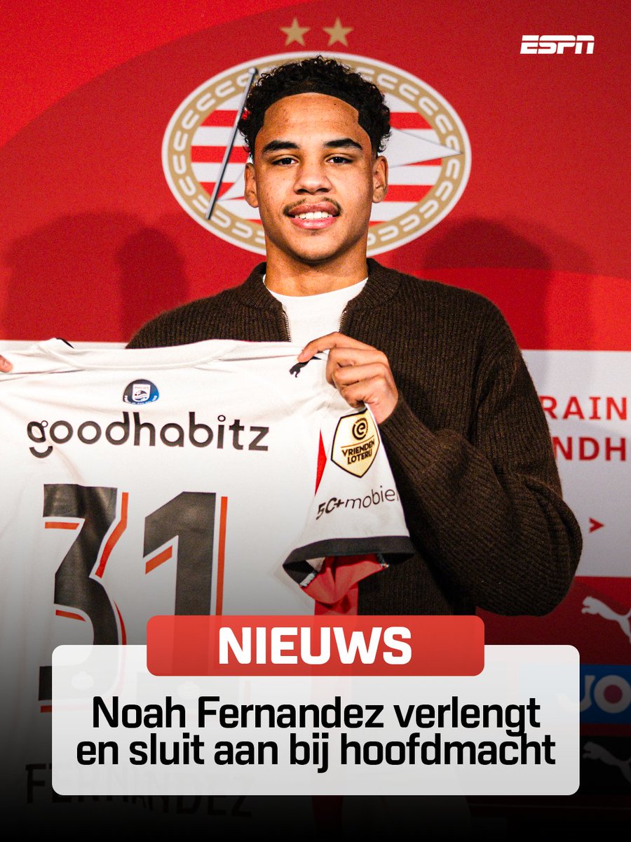 PSV 🤝 Noah Fernandez

✍️ 2️⃣0️⃣3️⃣0️⃣

🔗espn.nl/voetbal/artike…