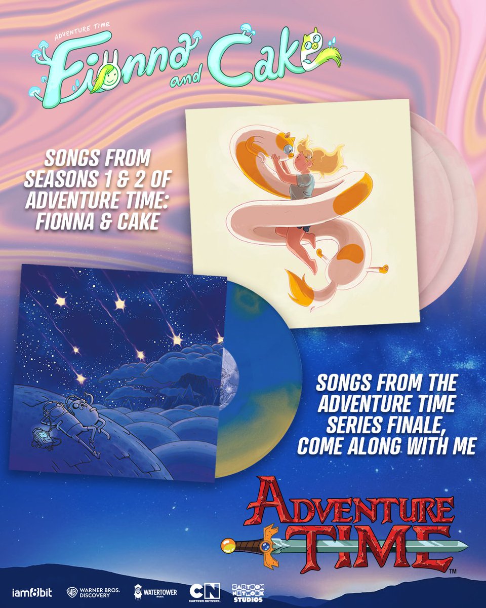 Come on, grab your friends - we're going to very distant lands! We're so excited to bring you two all new physical releases (vinyl + cd!) for Adventure Time: Come Along With Me and Fionna and Cake. Pre orders are open now! bit.ly/iam8bit-advent…