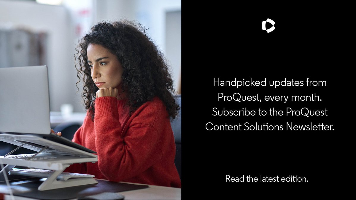 ProQuest, from Clarivate tweet media