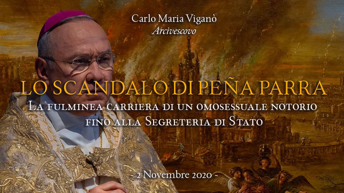 LO SCANDALO DI EDGAR PEÑA PARRA 

La fulminea carriera di un omosessuale notorio fino alla Segreteria di Stato

♦️Qui il mio intervento del 2020: exsurgedomine.it/201102-penapar…

<a href="/GiorgiaMeloni/">Giorgia Meloni</a> <a href="/nicospuntoni/">Nico Spuntoni</a> <a href="/Antonio_Tajani/">Antonio Tajani</a>