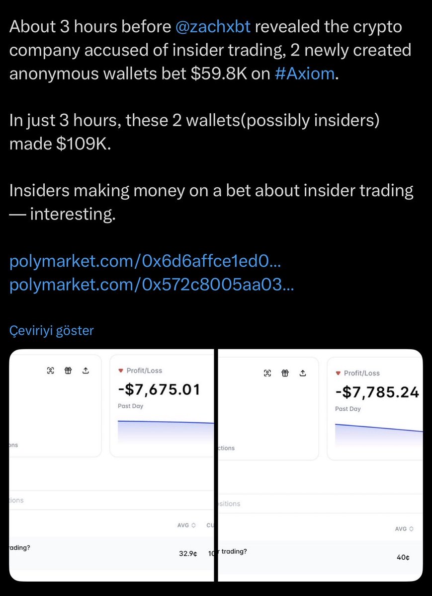 ZachXBT bu yaptı hareketle itibarını büyük zedeledi

Ben olayın sadece aşağıda ki görselle kaldını düşünmüyorum

$WLFI  gibi projelerede FUD yayarak manipule ederek shorttan parayı ayrıca vurmuş olabilirler

Panik satış yapanlar nolacak şimdi?

Ramazan ramazan ağzını
